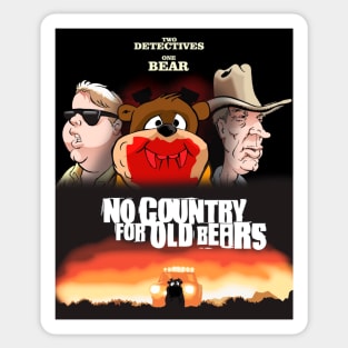 No Country for Old Bearrs comic poster Sticker